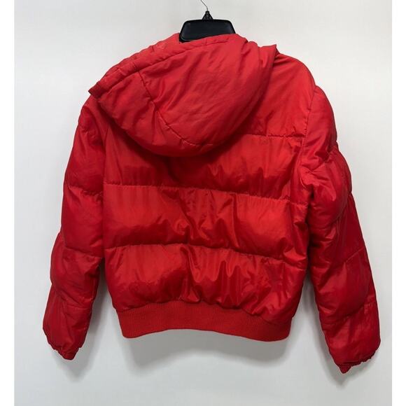 Southpole Y2K Puffer Jacket Coat Parka Red Womens Zipper Hooded Warmth XL - Picture 2 of 8